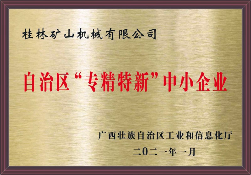 自治区专精特新中小企业